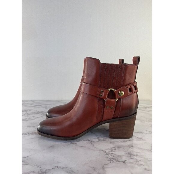 Sam Edelman Women's Dalma Red Ankle Boots Shoes SZ 7 Medium - Picture 7 of 9
